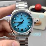 VS Factory Swiss Copy Omega Seamaster Aqua Terra 150M Turquoise Dial 41mm Watch 
